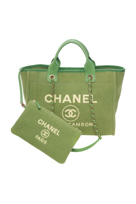 chanel olive green deauville tote|Chanel large deauville shopping tote.